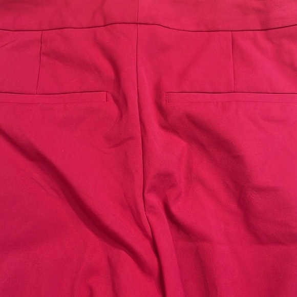 Zara Sz 2 Fuchsia pink flat  front ankle pants with pockets - Picture 9 of 10
